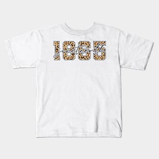 Juneteenth 1865 Leopard Celebrate African American Freedom Kids T-Shirt